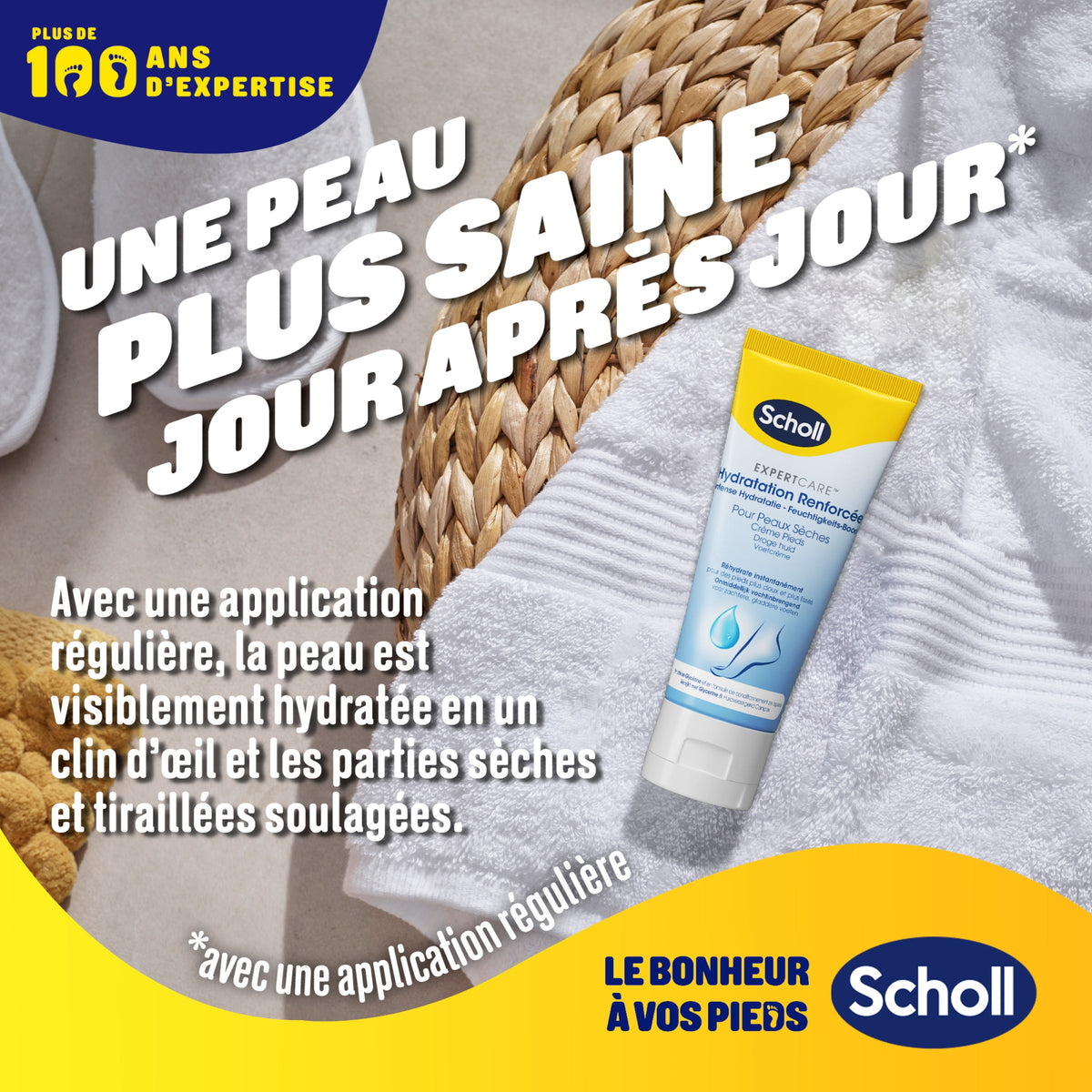 Scholl fodcreme med ekstra fugt til tør hud, 75ml