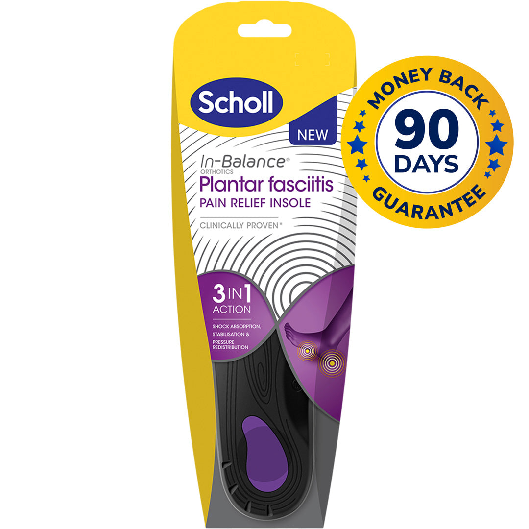 Orthèse Scholl In-Balance® pour soulager la douleur de la fasciite plantaire