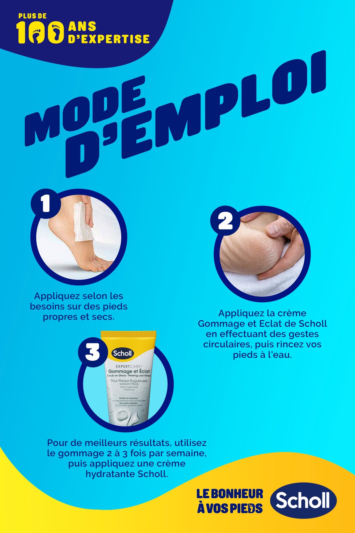 Scholl hámlasztó és ragyogást adó lábkrém érdes bőrre, 75 ml