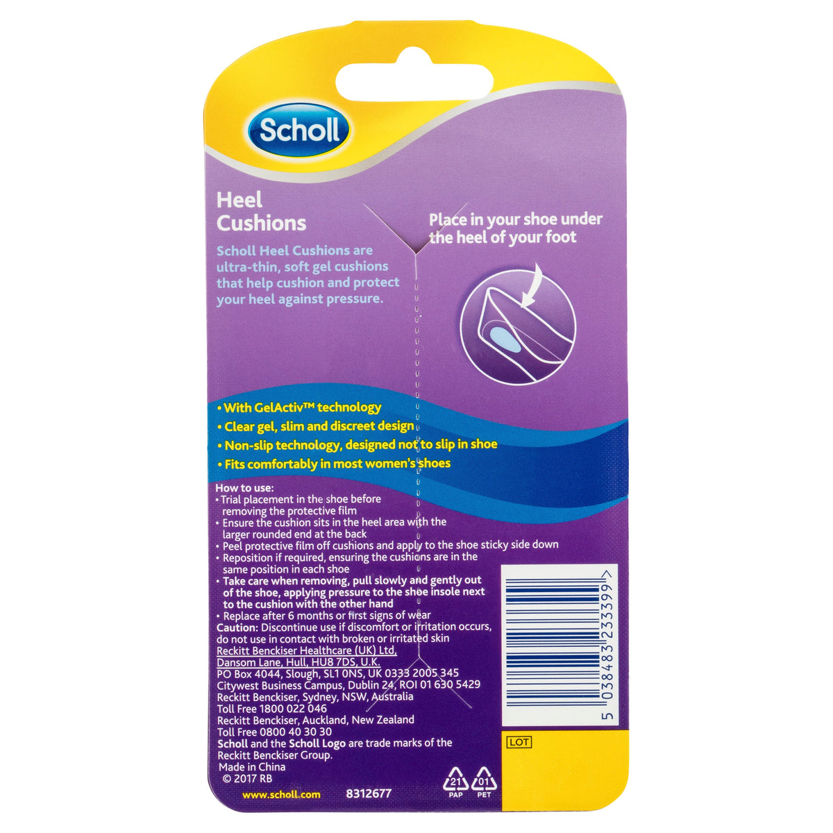 Scholl Party Feet Inserts Heel Cushion