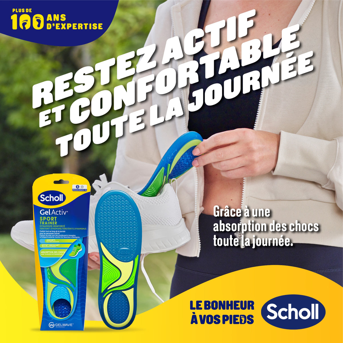 Semelles Scholl GelActiv Sport - Pointure 35.5 - 40.5