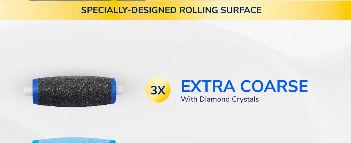 Electric Foot File Roller Head Refills - 6 Pack