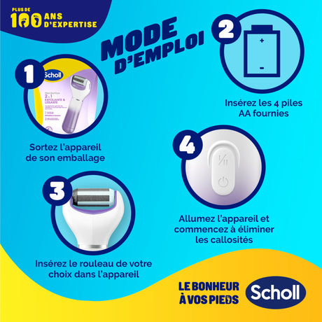 Coffret Scholl Râpe Electrique + Recharges 2 en 1