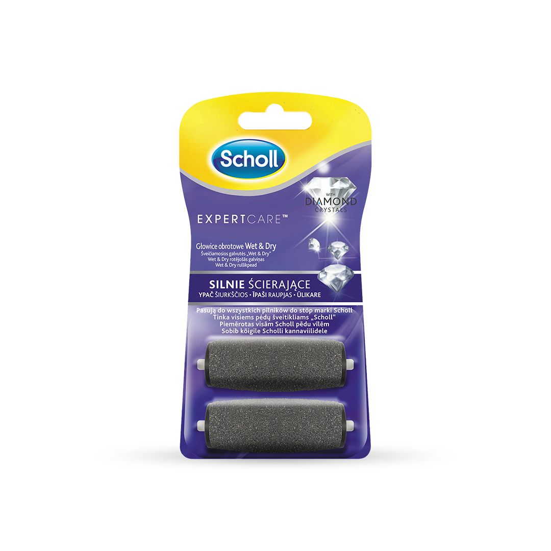 Scholl ExpertCare™ Wet&Dry roterende opzetstukken, sterk schurend, met diamantkristallen, 2 stuks