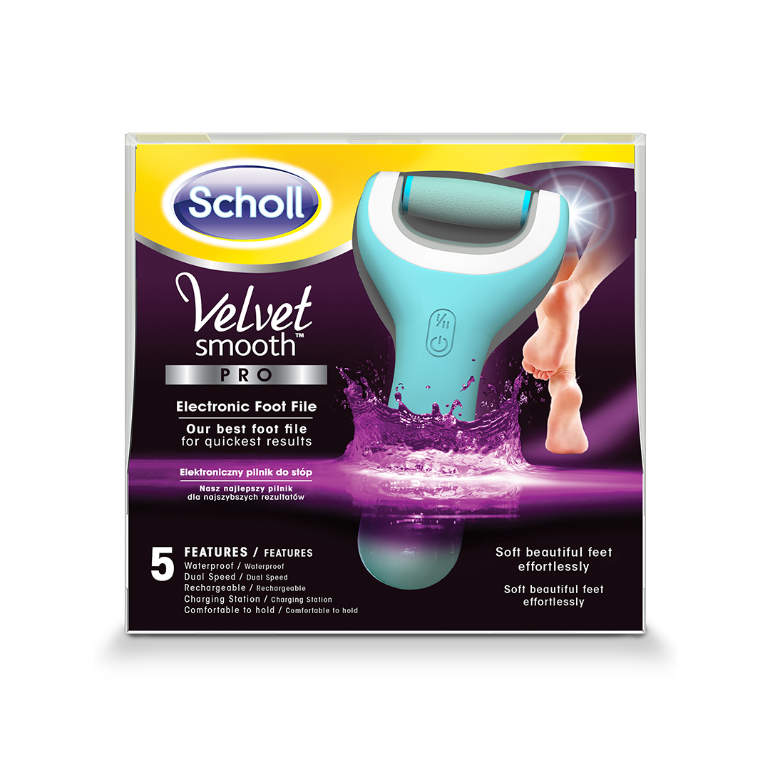 Scholl Velvet Smooth™ PRO lima elettronica per piedi Wet&Dry con caricatore