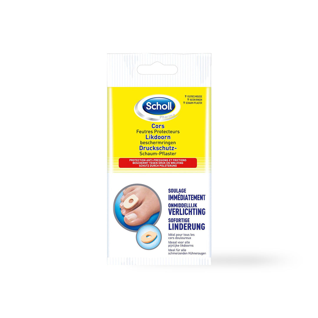 Scholl Likdoorn Beschermringen Schuim - 9 stuks
