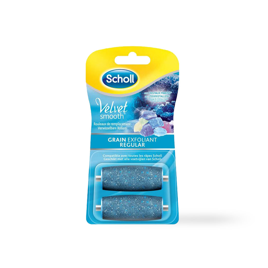 Scholl Velvet Smooth rouleaux de remplacement pour rape électrique Grain Exfoliant Regular 2pc