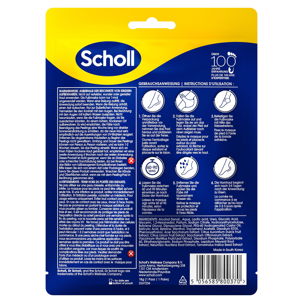 Scholl DE NEU - Expert Care Hornhautentferner Fussmaske