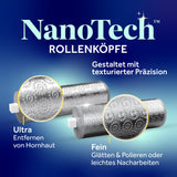 Scholl Site DE Care Dr. Scholl’s Pedi Perfect Pro Wasserdichter, Wiederaufladbarer, Elektrischer Fußhornhautentferner mit x3 Rollenköpfen