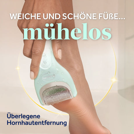 Scholl Site DE Care Dr. Scholl’s Pedi Perfect Pro Wasserdichter, Wiederaufladbarer, Elektrischer Fußhornhautentferner mit x3 Rollenköpfen